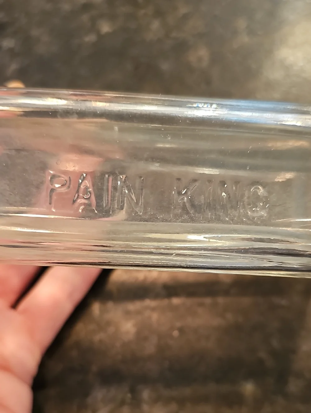 Antique 1920s-30s Porter's Pain King Clear Glass Bottle